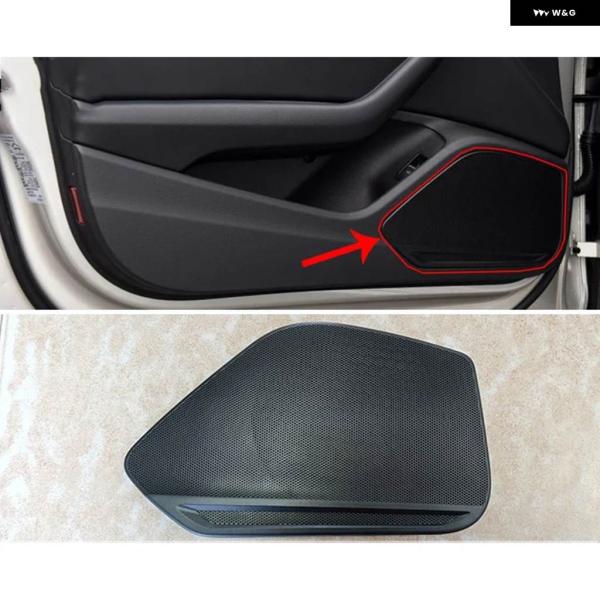 並行輸入品 アウディ A4 B9 2017 - 21 フロント/リア インテリア ドア オーディオ スピーカー カバー トリム パネル カバー