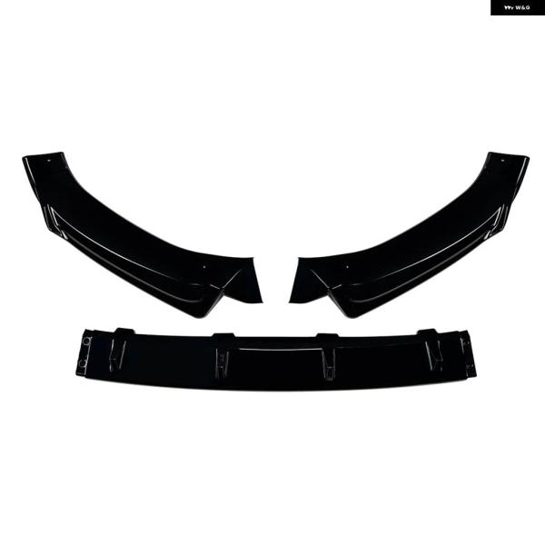 【並行輸入品】アウディ SQ5 Q5 FY-SLINE 2018-2020 フロント バンパー スポイラー リップ カーボンルック/グロスブラック カーロワース
