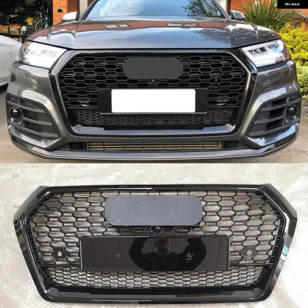 並行輸入品 アウディ Q5 SQ5 2018年2019年2020年モデルフロント バンパー レーシング グリル スポーツ エンジン メッシュガード