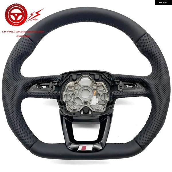 並行輸入品 アウディ Q3用 塗装セミパーフォレーションフラットボトムスポーツ ステアリングホイール