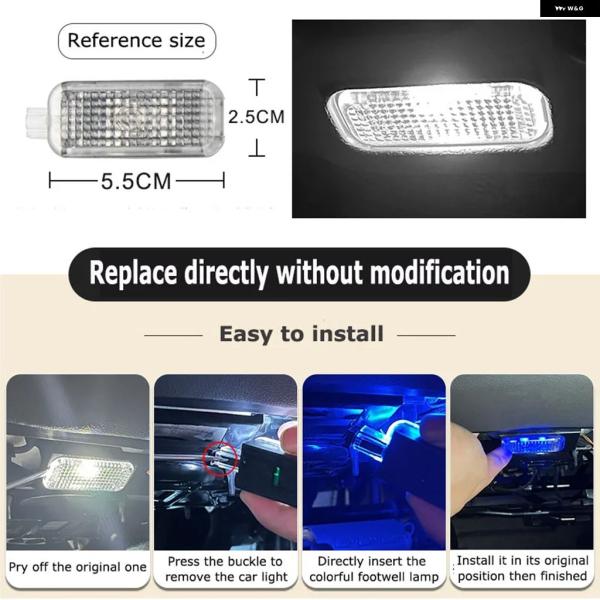 並行輸入品 VW LED 車内フットウェル 装飾 ライト ティグアン ポロ MK4 MK5 MK6 ゴルフ 4 5 6 パサート B5 B6 B7 B8 ジェッ
