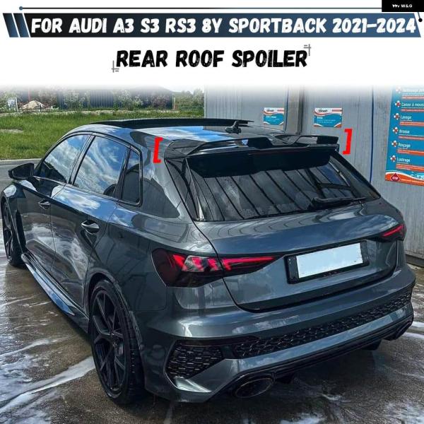 並行輸入品 アウディ A3 S3 RS3 8Y スポーツバック 2021 - 24 車用ルーフスポイラー ウィングキット チューニング リア トランク