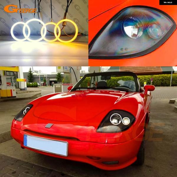 並行輸入品 フィアット バルケッタ 1995 - 2000 - 05 デイライト ウィンカー SMD LED エンジェルアイ キット ハロリング