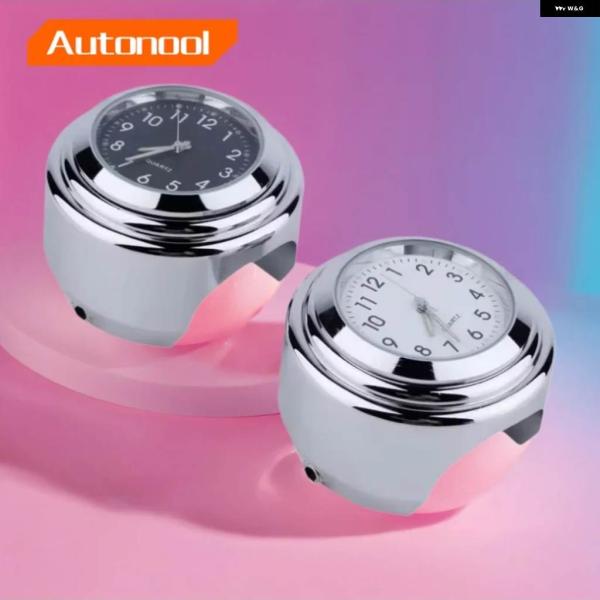 並行輸入品 2個 22-25MM オートバイ ハンドルバー 時計温度計 発光