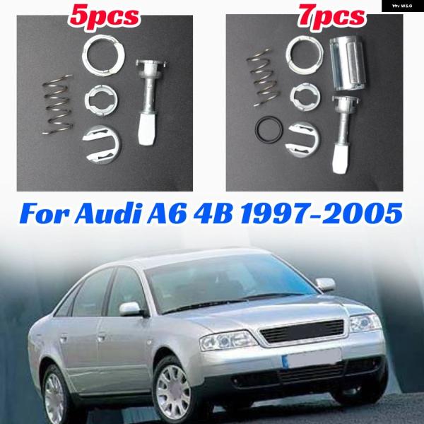 並行輸入品 アウディ A6 4B 車用フロント ドアハンドル ロック閉鎖 シリンダー バレルパドルシール リペア キット ツール セット 1997-2005 4