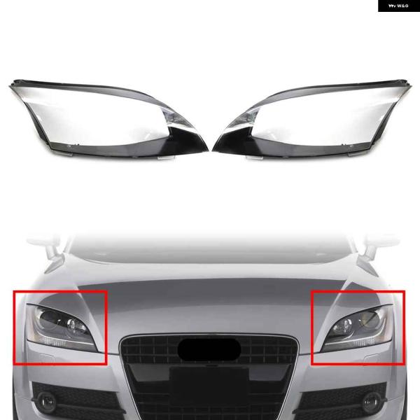 【並行輸入品】1ペア 車用 ヘッドライト レンズ ランプシェード インジケーター ランプカバー アクセサリー アウディ TT ロードスター 2008-2014