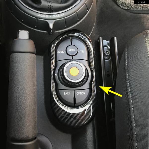 並行輸入品 ミニ F55 F56 F57 2015-2021 カーボン ダッシュボード メディア オーディオ 調整スイッチ カバー サラウンド インテリア トリ