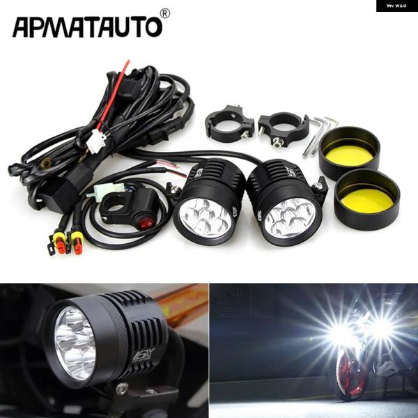 並行輸入品 PLUGPLAY 60W バイク ヘッドライト フォグランプ LED バイクスポットライト ヤマハ ホンダ ハスクバーナ カワサキ