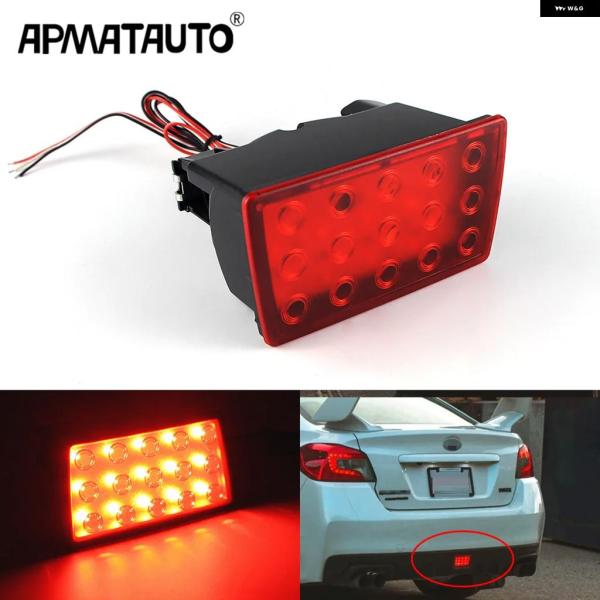 並行輸入品 レッド レンズ LED リア フォグランプ ブレーキストップ リバースライト スバル WRX STI XVクロストレック インプレッサ 部品 ナンバ