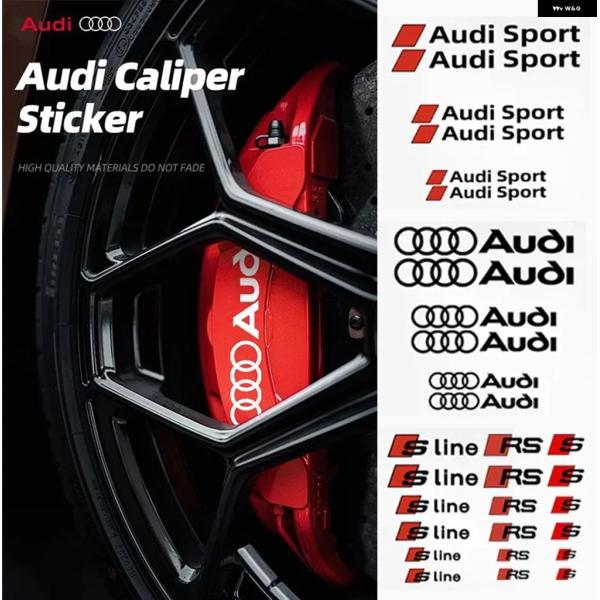 並行輸入品 アウディ 6 個のブレーキ キャリパー ステッカー 耐熱 デカール SLINE RS A3 A4 B8 8P 8V B6 A5 A6 C7 Q5 B