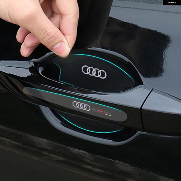 並行輸入品 アウディ ドアハンドル プロテクター レーシングスポーツドアボウル デカール A4 A6 Q5 A3 A5 Q3 TT A7 A8 ABS PVC 
