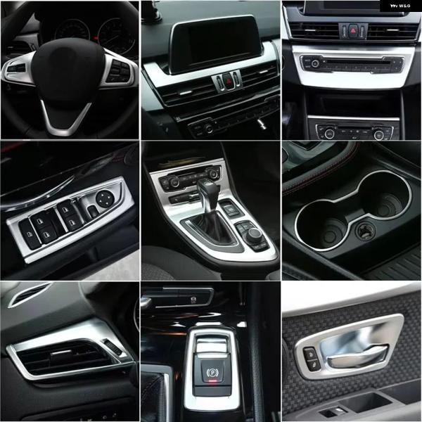 並行輸入品 BMW F46 LCI 2シリーズ グランツアラー 2016 - 2019 2020 車内 ABS ステッカー ギア シフト パネル カバー トリム