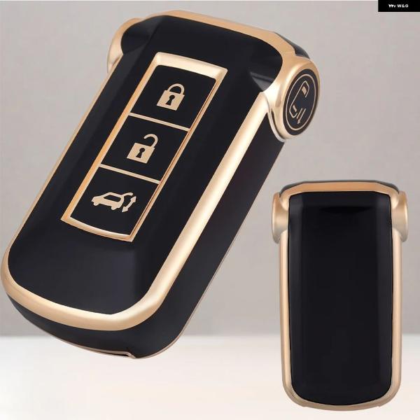 並行輸入品 三菱 デリカD5ソフトカーキー カバー ケース アウトランダー2014 パジェロ デリカキー チェーン カー バッグ