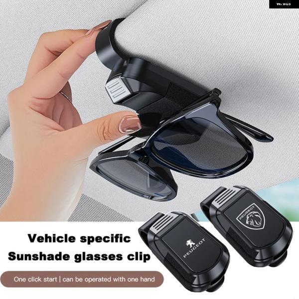 並行輸入品 プジョー 車 サンバイザー メガネ クリップサングラス 収納 ブラケット 208 308 206 307 207 3008 407 508 2008 5008 301 406 408