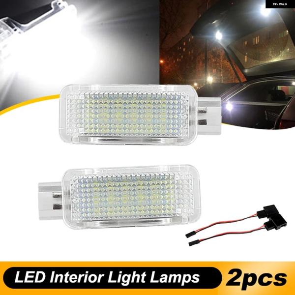 並行輸入品 アウディ 車用白色 LED カーテシドア/ トランク /フットウェル/ グローブ ボックス ライトランプ A3 8P A4 B6 A6 C6 600