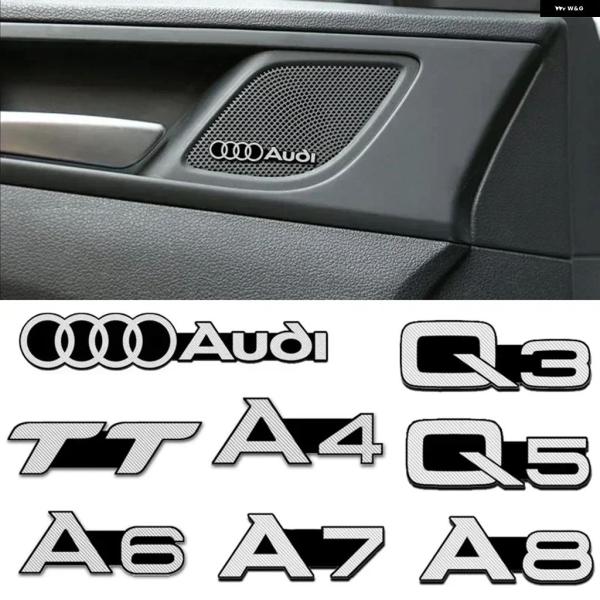 並行輸入品 アウディ 4 個のカー オーディオ ステッカー インテリア バッジ A6 A4 SLINE A3 A7 A5 Q3 Q5L S4 S5 S6 S7 