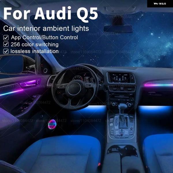 並行輸入品アウディ Q5 8R/FY 22IN1 RGB 車内アクリル車内 アンビエントライト RGB アクリルストリップ 装飾 ムードアクセサリー