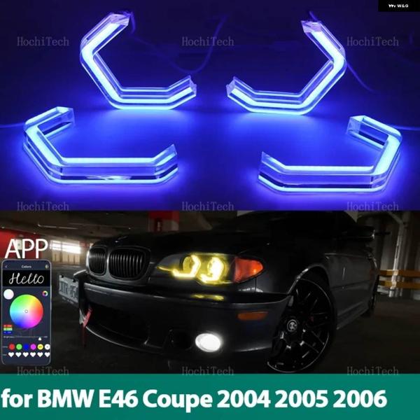 並行輸入品RGBマルチカラーアプリ 制御 M4 スタイル LED ヘッドライト エンジェルアイリングランプ BMW