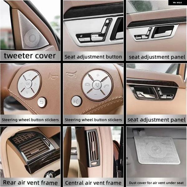 並行輸入品 メルセデス ベンツ W221 S クラス 2008-2013用 カー シートバック オーディオ スピーカー カバー トリム ラウド キック防止 ステ