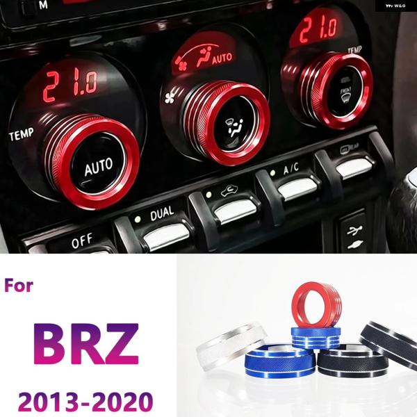 並行輸入品 スバル トヨタ GT86 BRZ 86 2013-2016-2019-2020用 エアコン スイッチノブ カバー オーディオ ノブリング トリム カ