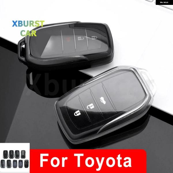 並行輸入品 トヨタ CHR ハイラックス フォーチュナー ランド クルーザー 200 カムリ カローラ クラウン RAV4 ハイランド用ソフト シェルカーキーケース カバー