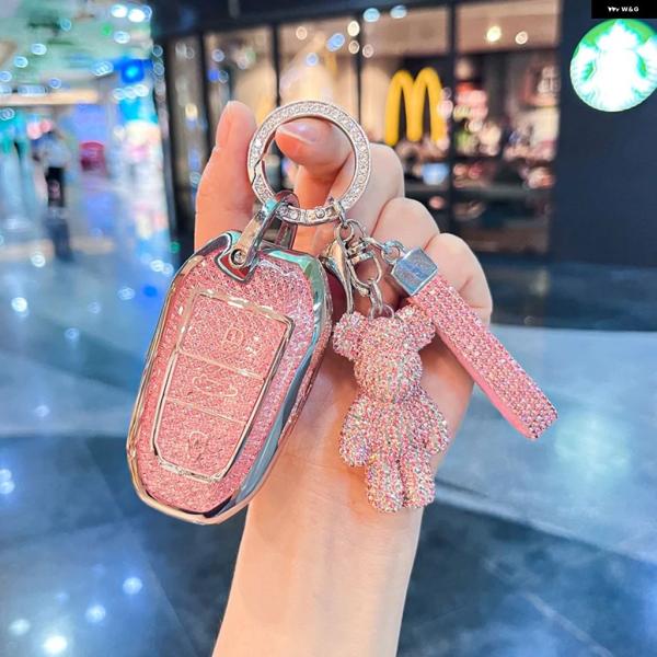 並行輸入品 プジョー シトロエン 207 208 3008 206 308 508 2008 407 5008 301 C3 C4 C5 ベルランゴ用クリスタルピンク リモートカーキーケース カバー