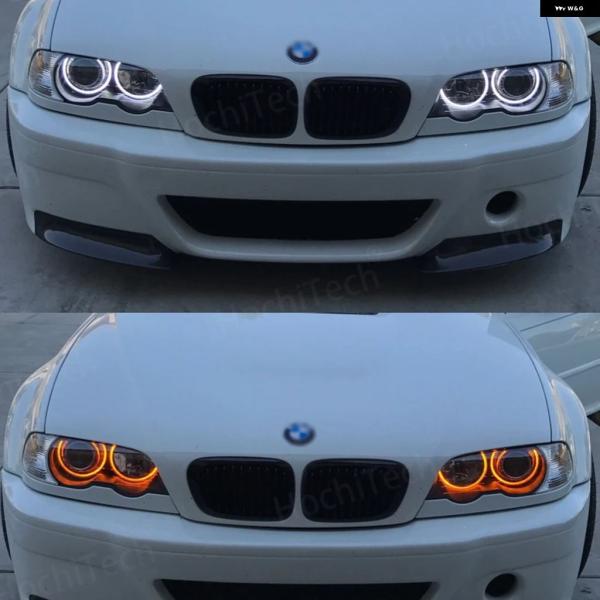 並行輸入品 BMW E46 3シリーズ セダン ツーリング ワゴン クーペ コンパクト LED ヘッドライト エンジェル デーモン アイズ キット ライト ホワ