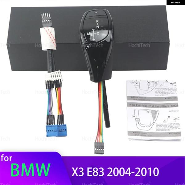 並行輸入品 BMW E83 LED 車内 サム ギア シフト レバー ノブ X3 シルバー 2004-2010
