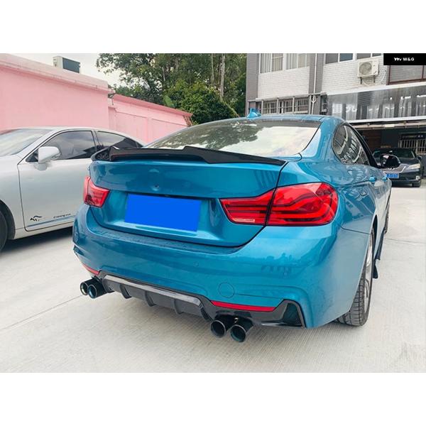 並行輸入品 BMW F36 PSM スタイル テールゲートスプリッターリップ リアテール トランク リッド スポイラー ウィング 4シリーズ グランクーペ 4ド