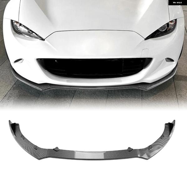 並行輸入品 マツダ フロント バンパー スポイラー リップ MX-5 ミアータ ND 2ドア カーボン 調/ ロワースプリッター プロテクター キット 2016-2026