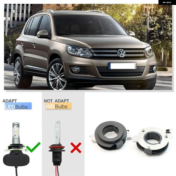 並行輸入品 H7 LED ヘッドライト バルブ ベース ホルダー アダプター ソケットリテーナー2個 VWティグアンポロ6Rクラフタートゥアレグ アウディ A3