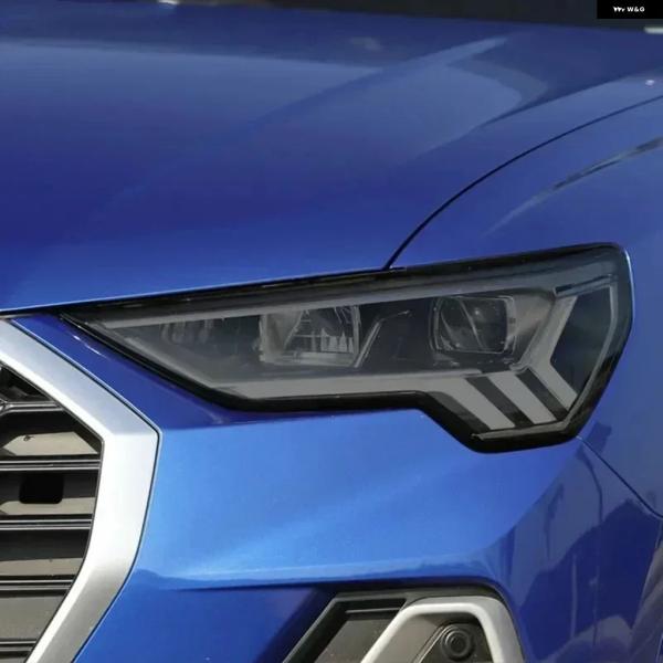 並行輸入品 アウディ ヘッドライト フィルム スモークブラックティントラップビニール ステッカー Q3 RS F3 2019 - 21 クリア