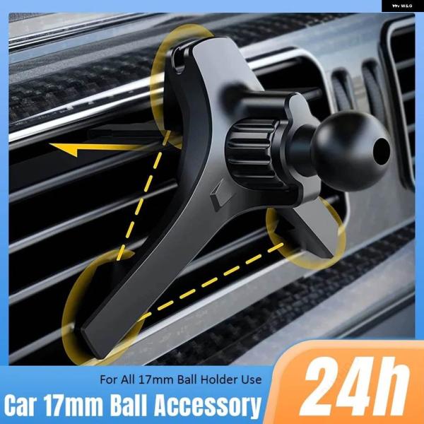 並行輸入品 1個 車用 エアベント クリップ 17MM ボールヘッド ホルダー マウント 車用エア アウトレット フッククランプ GPS ブラケット