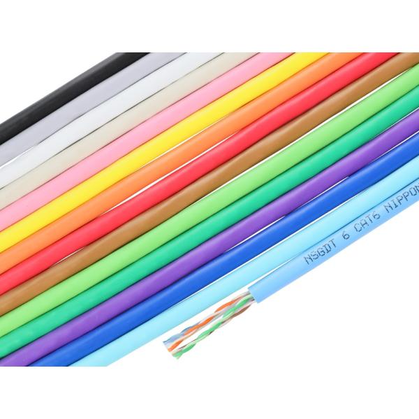 【新品】日本製線　Cat6 UTPケーブル WH 0.5-4P NSGDT6 日本製線 0.5-4P NSGDT6 (DG) 緑 1Gbps伝送対応 Cat.6 U/UTP