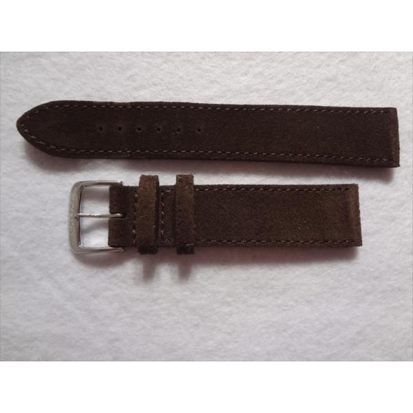 Nomos 純正 19mm 腕時計ベルト ベロアレザー バンド 茶色 ブラウン 茶