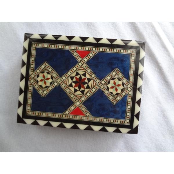 スペイン グラナダ製 タラセア 寄木細工 箱 ケース 螺鈿細工 ジュエリーボックス TARACEA 伝統工芸品 入れる場所2か所あり