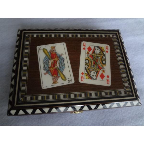 スペイン グラナダ製 タラセア 寄木細工 箱 トランプ カードケース