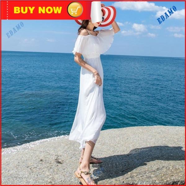 夏 海 旅行 ホワイト 夏ワンピース キャミワンピース 無地 レッド オフショルダー リゾートワンピース 赤の価格と最安値 おすすめ通販を激安で