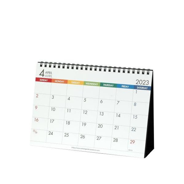 メール便可] カレンダー 4月始まり 卓上 A5 2023年 カラーバー シンプル 公式通販サイト  :0104-clt43-a-12:エトランジェディコスタリカ 通販 