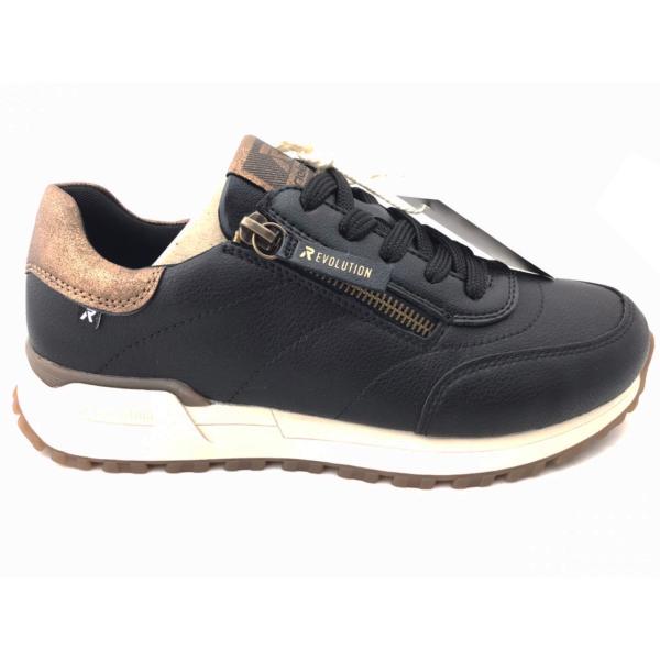 Rieker リーカー 靴 ブラックスニーカー 黒 コンフォートシューズ