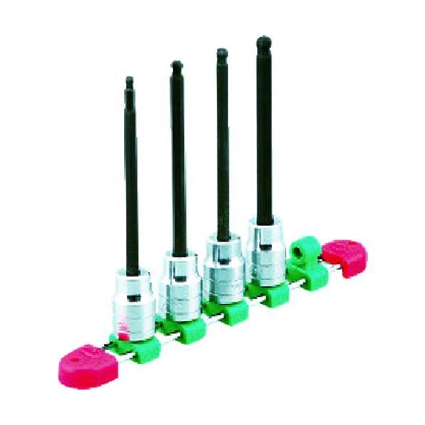 KTC 京都機械工具 TBT4L04BPBH １２．７ｓｑ．ロングボールポイントヘキサゴンビットソケットセット４コ組