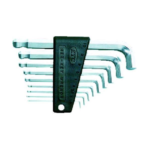 KTC 京都機械工具 HLDS2009 ボールポイントＬ型スタンダード六角棒レンチセット首下ショート［９本組］ 9本組 HLDS-2009