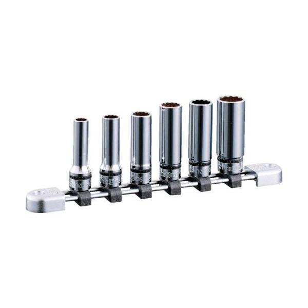 KTC 京都機械工具 NTB3L06WA ９．５ｓｑ．ディープソケットセット ６コ組 差込数９．５ｍｍ １２角