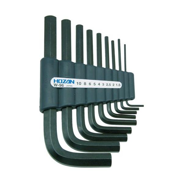 ホーザン HOZAN W-96 六角レンチセット ９本 W96 手作業工具 六角棒レンチ
