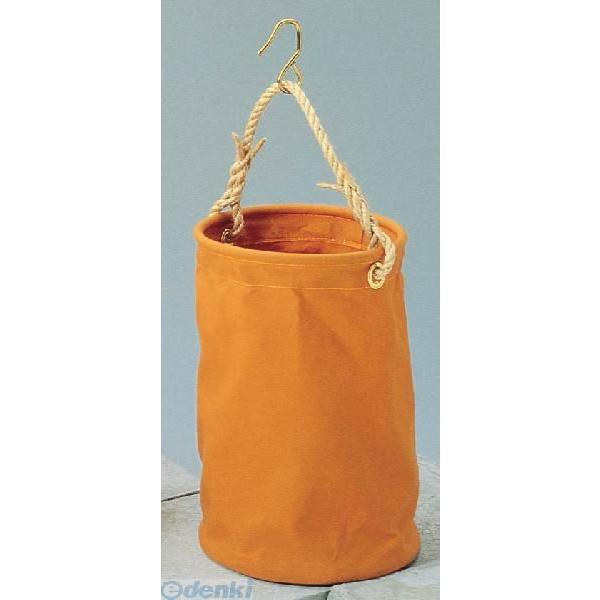 コヅチ KOZUCHI KB-06-24BBR 10号 ブラウン 防水帆布 底板付電工用バケツ直径24cm×高さ35cm フック付 KB0624BBR