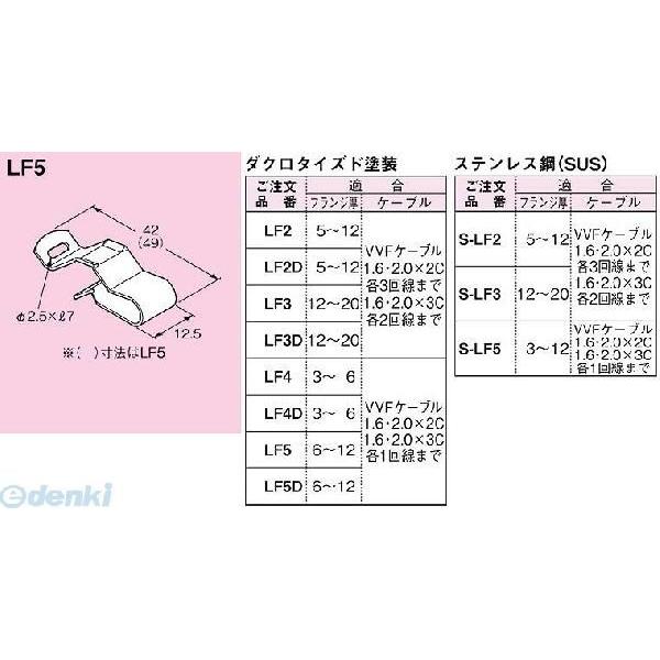 ネグロス電工 LF5 【20個入】FVラック 一般形鋼用【VVFケーブル支持、ダクロタイズド塗装】