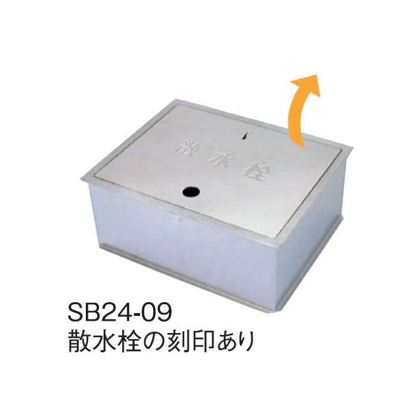サヌキ SPG SB24-09 ステンレス製散水栓ボックス 床用 W235×D190×H95 指穴式 SB2409