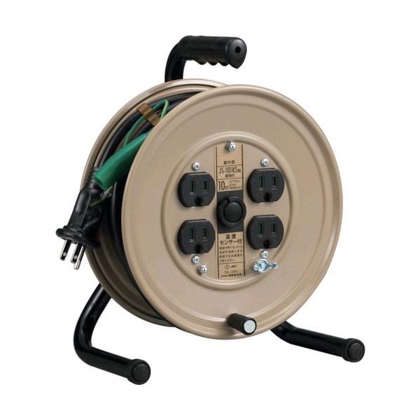 他サイト： あすつく対応 「直送」 ハタヤリミテッド ハタヤ JS101KS 温度センサー付コードリール単相１００Ｖ１０Ｍ アース付 418-9680の商品画像