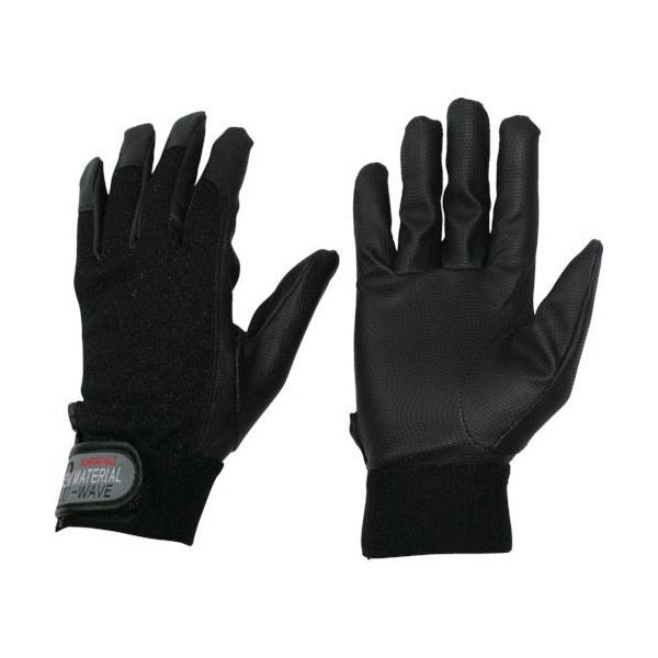 おたふく手袋 K18BKLL ピーユーウェーブ ブラック LL K-18-BK-LL PU-WAVE tr-4448391