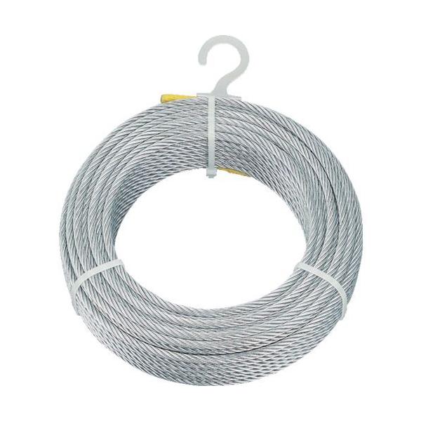 トラスコ中山（ＴＲＵＳＣＯ） ＴＲＵＳＣＯ  CWM3S50 メッキ付ワイヤロープ Φ3mmX50m
